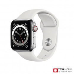 Apple Watch Series 6 (LTE-Esim) 40mm Viền Thép Dây Cao Su - Chính hãng QT