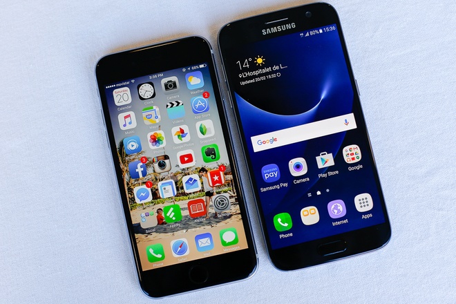 iPhone 6S khác gì so với Galaxy S7