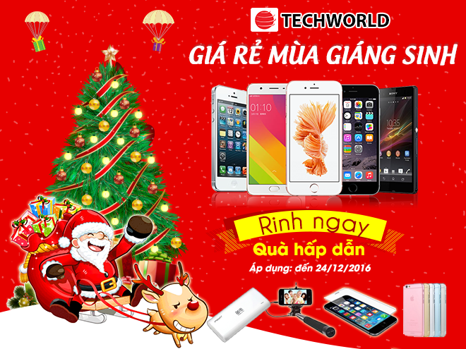 Vui giáng sinh rinh bạt ngàn quà tặng từ Techworld
