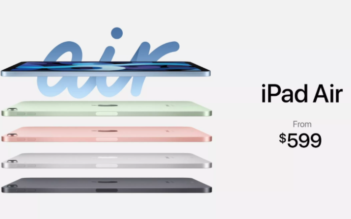 iPad Air 2020 viền siêu mỏng với 5 màu sắc độc đáo 