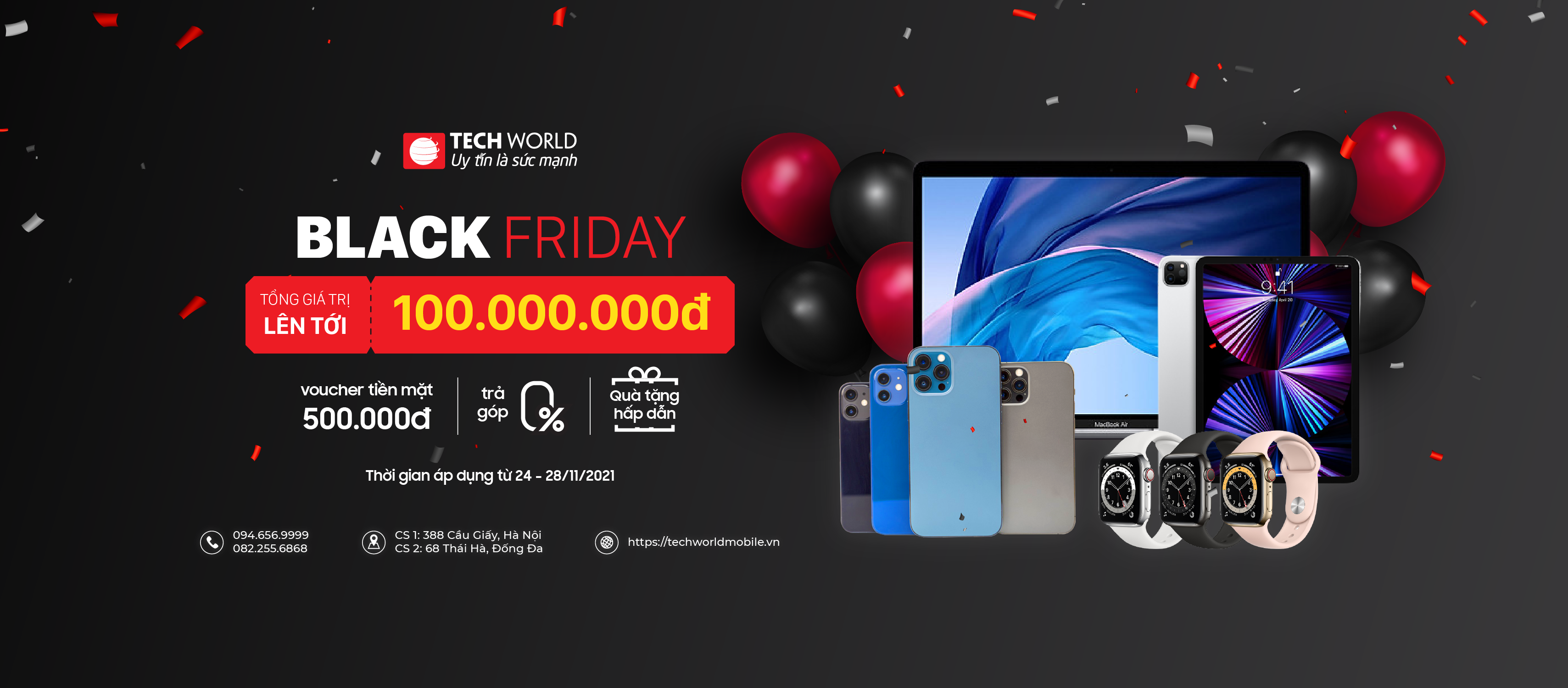 Black Friday thứ 6 đen tối quà tặng ngập lối tại Techworldmobile