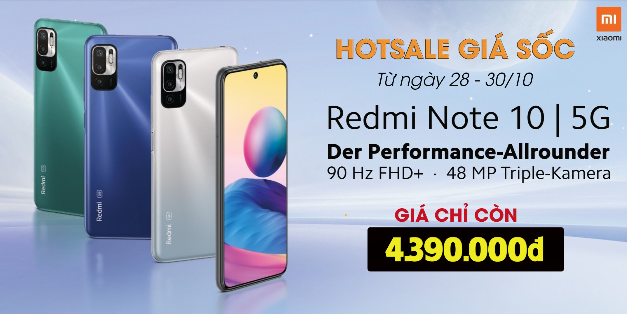 Hot Sale giá sốc | Redmi Note 10 ( 5G) từ ngày 28 - 30/10