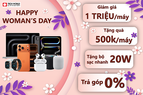 Tri ân khách cũ, chào đón khách mới với ưu đãi lên đến 200k tại Techworld trong tháng 3