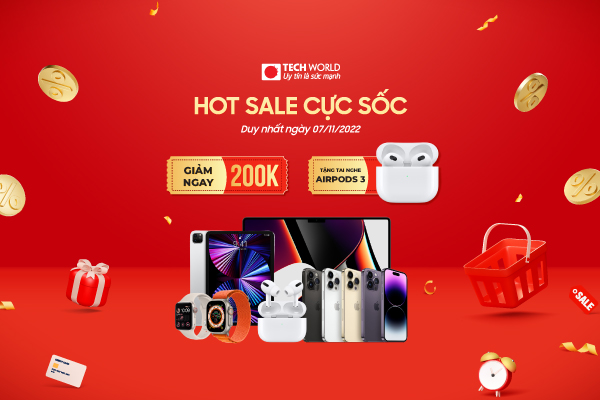 Tặng tai nghe Airpods khi mua hàng tại Techwworld