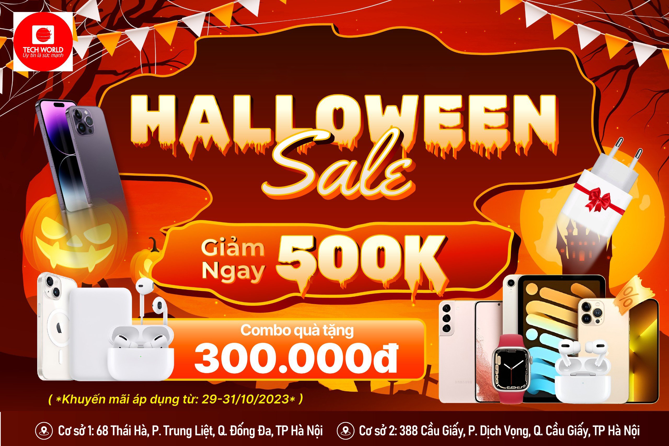 Chương trình Khuyến mãi Giảm giá khủng Ngày lễ Halloween 31-10