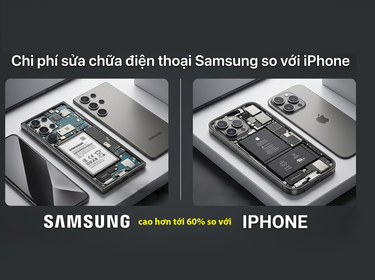 Chi phí sửa chữa điện thoại Samsung cao hơn tới 60% so với iPhone. Vì sao thế?